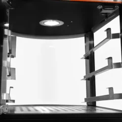 Matvärmare Uppvärmd Pizzadisplay Glasskärm Kommersiell Varm Mat Pizza Paj Svart Stål Elektrisk 30 - 85°C Temperatur 3-hyllplan Trådhyllor GRATIS Tång | CDON