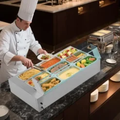 Matvärmare, 110x57x38,5 cm, rostfritt stål