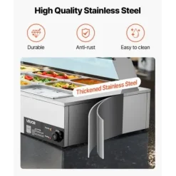 Matvärmare, 110x57x38,5 cm, rostfritt stål