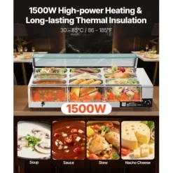 Matvärmare, 110x57x38,5 cm, rostfritt stål