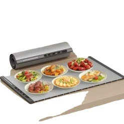 Matvärmepanna, 8 justerbara temperaturer, hopfällbar design,EU, GRÅ