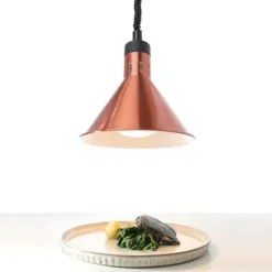Matvärmningslampa - hängande konisk koppar 250W