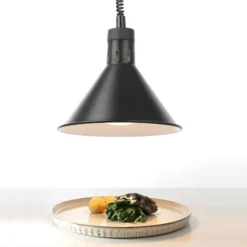 Matvärmningslampa - hängande konisk svart diameter. 275 mm 250 W - Hendi 273845