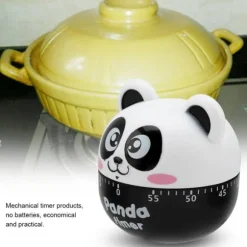 Mekanisk Kökstimer Manuella Djurformade Räknare för Matlagning Timerverktyg (Svart)