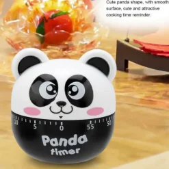 Mekanisk Kökstimer Manuella Djurformade Räknare för Matlagning Timerverktyg (Svart)