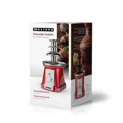 MELISSA Chokladfontän | 90 B | 32 cm | 3 metallnivåer | Röd / Vit