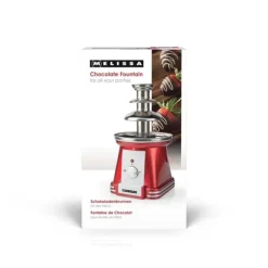 MELISSA Chokladfontän | 90 B | 32 cm | 3 metallnivåer | Röd / Vit