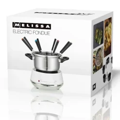 MELISSA Elektrisk fondue 2L 1200W Rostfritt stål / Vit