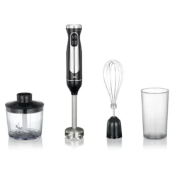 MELISSA Stavmixer med hackare visp kopp 600W Svart / Rostfritt stål