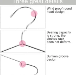 Metallgalgar 30-pack, rostfritt stål, robusta metallgalgar 40 cm