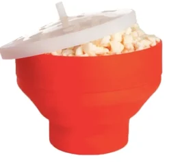 Mikroskål till popcorn, orange