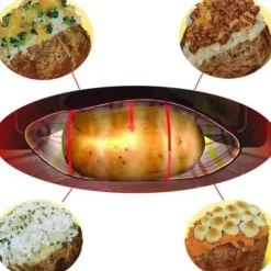 Mikrovågsugnspåse för potatis - FOLAYA - 4 st - Tidsbesparing och effektivitet