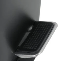 Miljövänlig svart bambu & stål pedalpapperskorg - 5L, stilfull & hållbar badrumspapperskorg