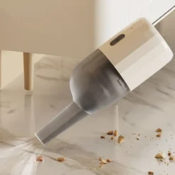 Mini Dammsugare för Skrivbordet - Hög Sugkraft, Portabel Smuldammsugare, Kompatibel med Datorer och Bilar