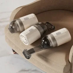 Mini Dammsugare för Skrivbordet - Hög Sugkraft, Portabel Smuldammsugare, Kompatibel med Datorer och Bilar