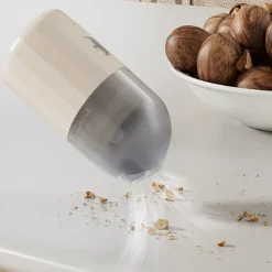 Mini Dammsugare för Skrivbordet - Hög Sugkraft, Portabel Smuldammsugare, Kompatibel med Datorer och Bilar