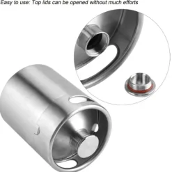 Mini öltunna i rostfritt stål med spirallock Praktiska hem- och hotelltillbehör (2L)