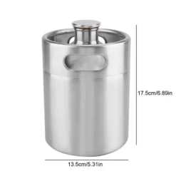 Mini öltunna i rostfritt stål med spirallock Praktiska hem- och hotelltillbehör (2L)