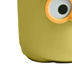 Mini papperskorg med lock Söt tecknad design Plastbänkskiva med lock för bord sängbord skrivbord kontor gul