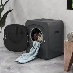 Mini torktumlare 2.5 kg med 6 program, LED-pekskärm, 800W, fristående eller väggmonterad, överhettningsskydd, grå