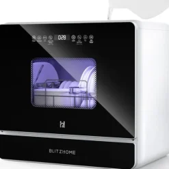 Minidiskmaskin, minidiskmaskin med touchkontroll, 9 program, portabel bordsdiskmaskin, 5,2 liters vattentank, kan användas med/utan vattenanslutning | CDON