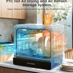 Minidiskmaskin, minidiskmaskin med touchkontroll, 9 program, portabel bordsdiskmaskin, 5,2 liters vattentank, kan användas med/utan vattenanslutning | CDON