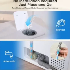 Minidiskmaskin, minidiskmaskin med touchkontroll, 9 program, portabel bordsdiskmaskin, 5,2 liters vattentank, kan användas med/utan vattenanslutning | CDON