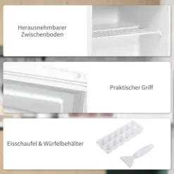 Minifrys, 47x44,2x48,8 cm, Vit, Stål