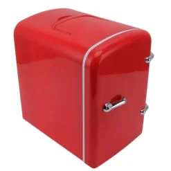 Minikylskåp 4L Bärbar kylare Värmare Personligt kylskåp Inkluderar DC12V bilkontakt för hudvård Dryck AC100‑240V Röd UK-kontakt