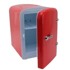 Minikylskåp 4L Bärbar kylare Värmare Personligt kylskåp Inkluderar DC12V bilkontakt för hudvård Dryck AC100‑240V Röd UK-kontakt