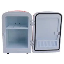 Minikylskåp 4L Bärbar kylare Värmare Personligt kylskåp Inkluderar DC12V bilkontakt för hudvård Dryck AC100‑240V Röd UK-kontakt