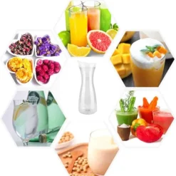 600ml akryl transparent juiceflaska vattenkanna iskall juicekanna med lock för bar hemmabruk
