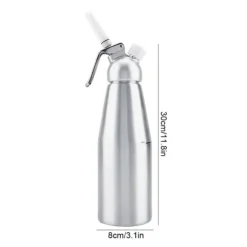 1000ml bärbar aluminium vispad grädde dispenser skummare dessertverktyg