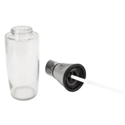 500ml oljedispenser läckagesäker glas silikon akryl presstyp kvantitativ oljeflaska för hälsokök silver