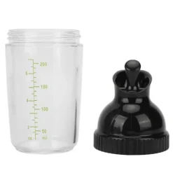200ml salladsdressingshaker BPA-fri förhindrar läckage salladsdressingburk med lock för kök svart