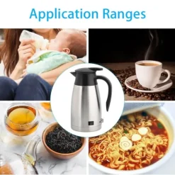 1000ml 12V 24V Universal Bil Vattenkokare Elvärmare Vattenkokare Bärbar Varmvattenberedare