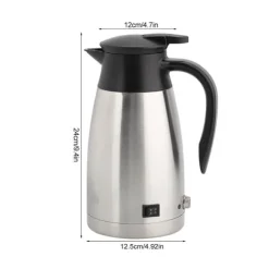 1000ml 12V 24V Universal Bil Vattenkokare Elvärmare Vattenkokare Bärbar Varmvattenberedare