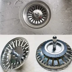 84mm Rostfritt Stål Diskbänkssil - Perfekt Diskbänkstillbehör, Kompatibelt med Standard Diskbänkar