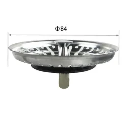 84mm Rostfritt Stål Diskbänkssil - Perfekt Diskbänkstillbehör, Kompatibelt med Standard Diskbänkar