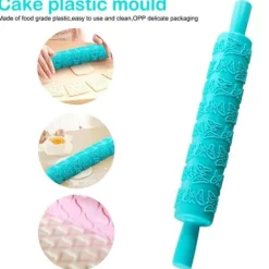 Mönsterkavel Kavel Fjärilar Embosser Ljusblå