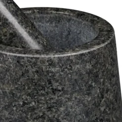 Mortel och stöt, Granit, 10x13,5 cm, Grå