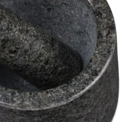 Mortel och stöt, Granit, 10x13,5 cm, Grå