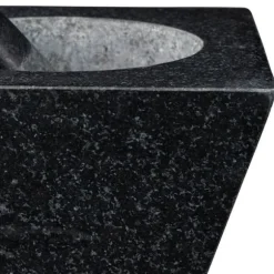 Mortel och stöt, Granit, 12x19,5x19,5 cm, Svart