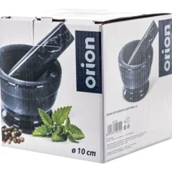 Mortel och stöt i granit - Orion - 10 cm - Hållbar - Idealisk för kryddor och örter - Diskmaskin säker