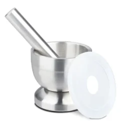 Mortel och stöt, 10x9 cm, Silver