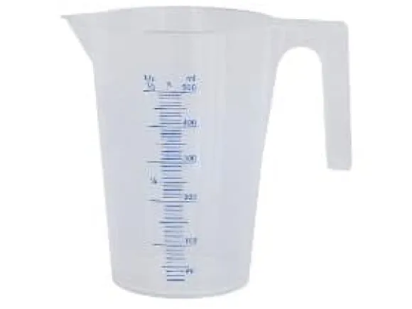 Mätbägare 0,5 ltr Öppet handtag Mjuk plast PP