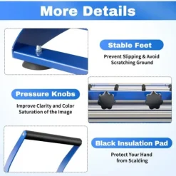 Muggpress, 500W Effekt, 0-200℃ Temperaturintervall, Kompatibla storlekar: 8Oz till 30Oz, Silikon-aluminium Värme, Hållbart Material