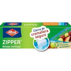 Multi-Användningspåsar - Albal - Hermetiskt Zip-stängning - 1L - Platt Botten - Anti-Tår