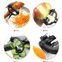 Multifunktionell roterande skalare med tre huvuden