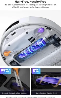 Narwal Flow Robotdammsugare - TwinAI Navigation 20000Pa Självrengörande EdgeReach Hot Wash 120-dagars automatisk dränering